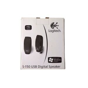 Logitech S-150 USB Stereo Computer Digital Channel Portable Speaker Black